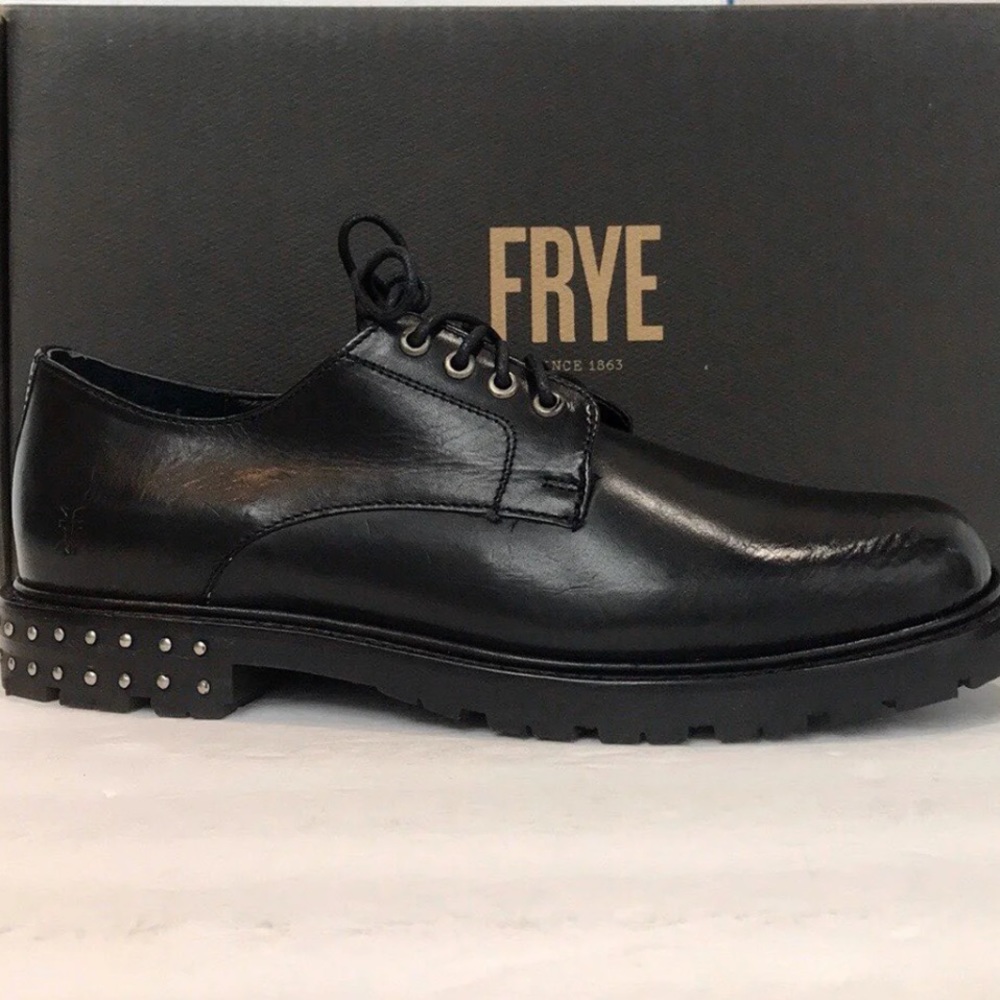 Frye | Charlotte Lug Oxford metal stud boo…